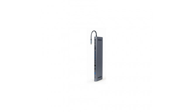 Gembird A-CM-COMBO9-01 laptop dock/port replicator USB 3.2 Gen 1 (3.1 Gen 1) Type-C Grey