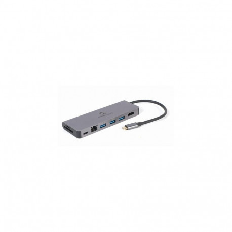 Gembird A-CM-COMBO5-05 interface hub USB 3.2 Gen 1 (3.1 Gen 1) Type-C 5000 Mbit/s Grey