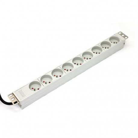 Digitus A-19-STRIP-3-IMP power distribution unit (PDU) 9 AC outlet(s) 1U White