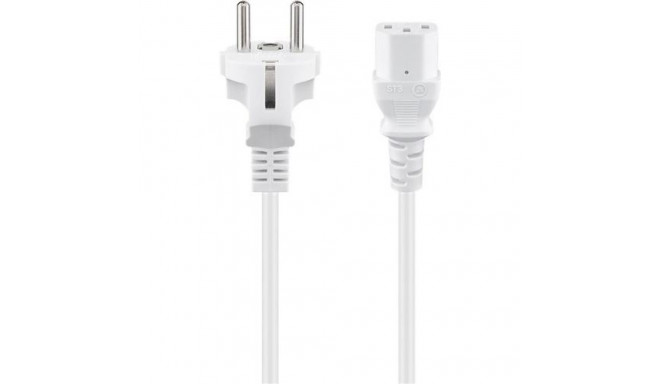 Goobay IEC Cord, 2 m, White
