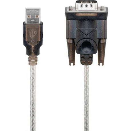 Goobay 95435 serial cable Transparent 1.5 m USB Type-A RS-232