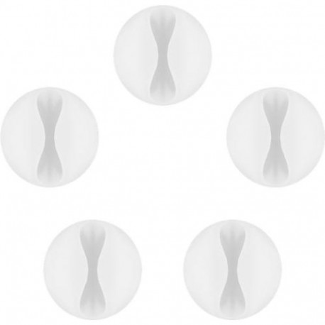 Goobay Cable Management 1 Slot, White, 5 pcs