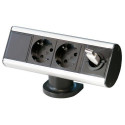 Kondator 935-D2M0 power distribution unit (PDU) 2 AC outlet(s) Aluminium, Black