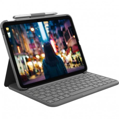 Logitech 920-011423 mobile device keyboard QWERTZ German Bluetooth Grey