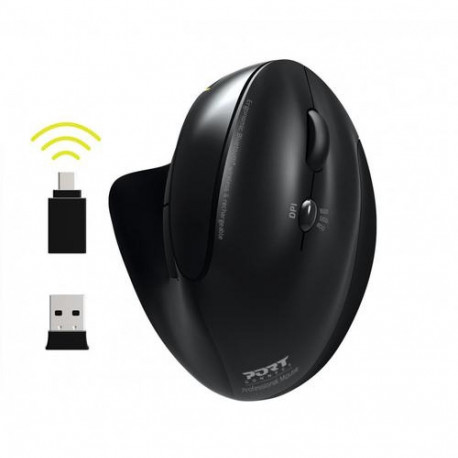 Port Designs 900706-BT mouse Office Right-hand RF Wireless + Bluetooth Optical 1600 DPI