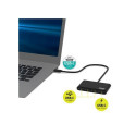 Port Designs 900147 interface hub USB Type-C 5000 Mbit/s Black