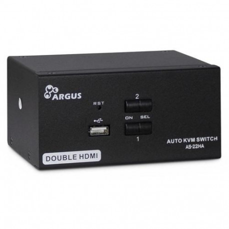 Inter-Tech AS-22HA HDMI KVM switch Black