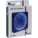 Inter-Tech L-12025 Computer case Fan 12 cm Black, Blue