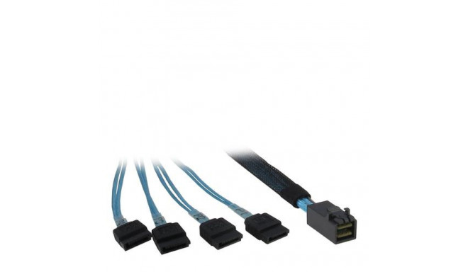 Inter-Tech 0.5m SFF 8643/4x SATA Black, Blue