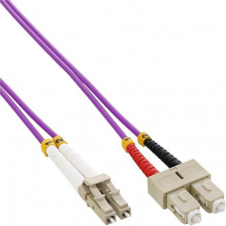 InLine Fiber Optical Duplex Cable LC/SC 50/125µm OM4 1m