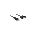DeLOCK 1m 2xUSB2.0-A USB cable USB 2.0 USB A Black