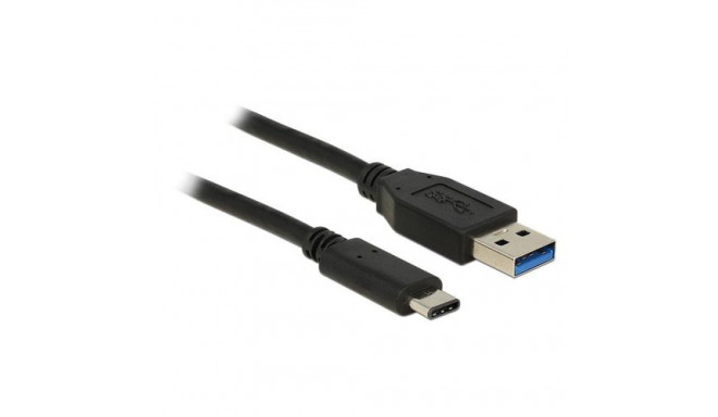 DeLOCK 1m USB3.1-C/USB3.1-A USB cable USB 3.2 Gen 2 (3.1 Gen 2) USB A USB C Black