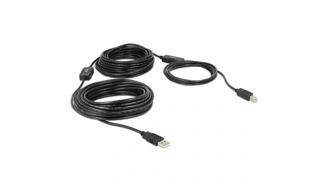DeLOCK 20m, USB2.0-A - USB2.0-B USB cable USB A USB B Black
