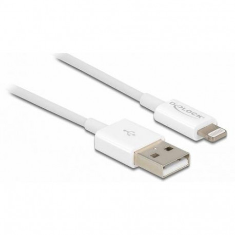 DeLOCK USB data and power cable for iPhone™, iPad™, iPod™ white 1 m