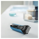 Braun Series 3 3010 Wet &amp; Dry Foil shaver Trimmer Black, Blue