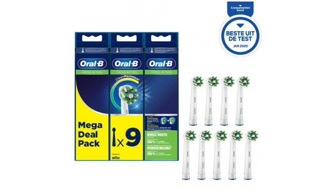 Oral-B CrossAction 80339536 toothbrush head 9 pc(s) White