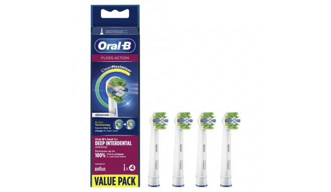 Oral-B FlossAction 80339419 toothbrush head 4 pc(s) White, Silver