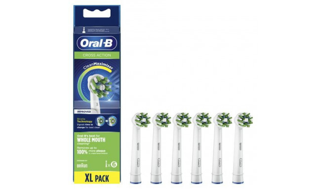 Oral-B CrossAction 80339345 toothbrush head 6 pc(s) Blue, Green, White