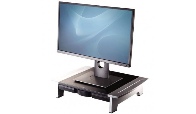 Fellowes Computer Monitor Stand with 5 Height Adjustments - Office Suites Monitor Riser with Storage