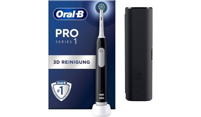 Oral-B Pro 1 Cross Action Adult Rotating-oscillating toothbrush Black
