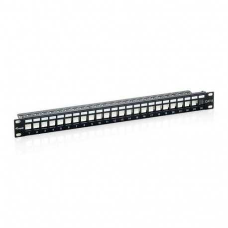 Equip 24-Port Keystone Cat.6 Shielded Patch Panel, Black