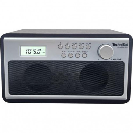 TechniSat CLASSIC 210 Clock Analog Silver, Wood