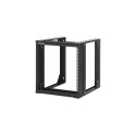 Intellinet 19&quot; Wall Mount Open Frame Network Rack, 9U, Front-hinged Swing Frame Flat Pack, 