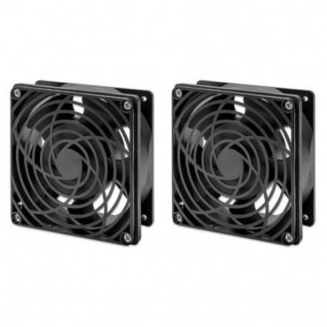 Intellinet 2-Fan Ventilation Unit for 19" Wallmount Cabinets Roof-mount, 1.8 m Power Cable