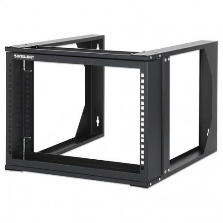 Intellinet 19" Wall Mount Open Frame Network Rack, 6U, Front-hinged Swing Frame Flat Pack, 2-Po