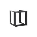 Intellinet 19&quot; Wall Mount Open Frame Network Rack, 9U, Front-hinged Swing Frame Flat Pack, 