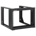 Intellinet 19&quot; Wall Mount Open Frame Network Rack, 6U, Front-hinged Swing Frame Flat Pack, 