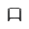 Intellinet 19" Wall Mount Open Frame Network Rack, 9U, Front-hinged Swing Frame Flat Pack, 