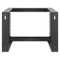 Intellinet 19&quot; Wall Mount Open Frame Network Rack, 6U, Front-hinged Swing Frame Flat Pack, 