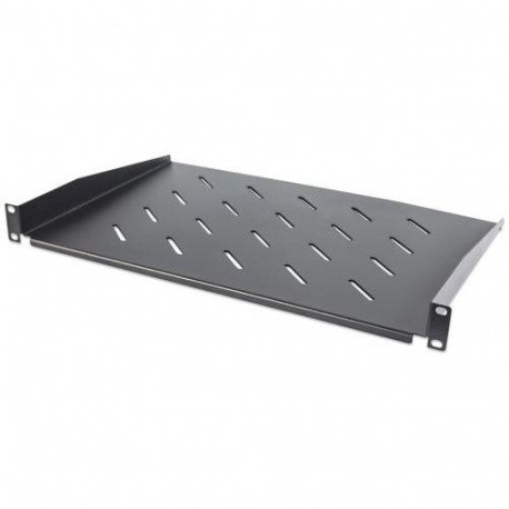 Intellinet 19" Cantilever Shelf, 1U, Shelf Depth 300mm, Vented, Max 25kg, Black, Three Year