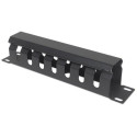 Intellinet 10&quot; Cable Management Panel, 1U, Covered, Black