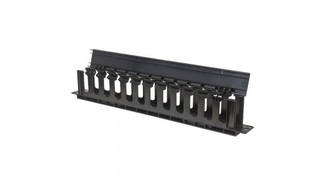 Intellinet 19&quot; Cable Management Panel, 19&quot; Rackmount Cable Manager, 1U, with Cover