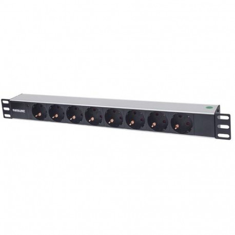 Intellinet 19&quot; 1U Rackmount 8-Output Power Distribution Unit (PDU) EU CEE 7/3 Outlets, With