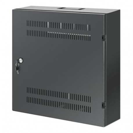 Intellinet Low-Profile 19" Wall Mount Cabinet with 4U Horizontal and 2U Vertical Rails Slim
