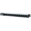 Intellinet Vertical Rackmount 12-Way Power Strip - German Type, With Single Air Switch, No Surge Pro
