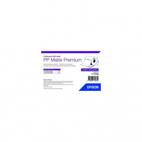 Epson PP Matte Label Premium, Continuous Roll, 51mm x 29m