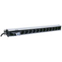 Intellinet Vertical Rackmount 12-Way Power Strip - German Type, With Single Air Switch, No Surge Pro