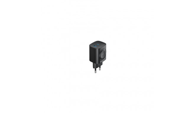 Havit UC132 EU - GaN 22 W dual-port charger with wireless charging option, black