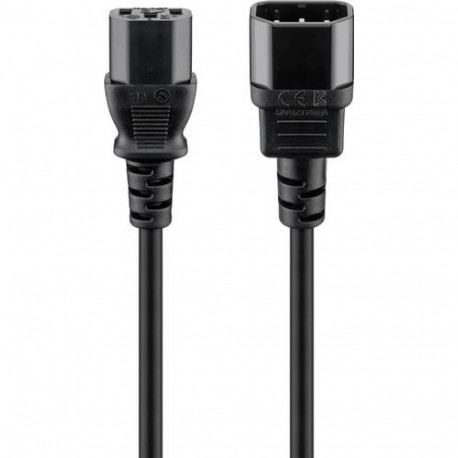 Goobay 68602 power cable Black 1.5 m IEC C14 IEC C13