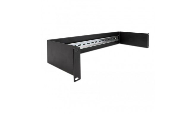 DeLOCK 19″ DIN rail Panel 2U black