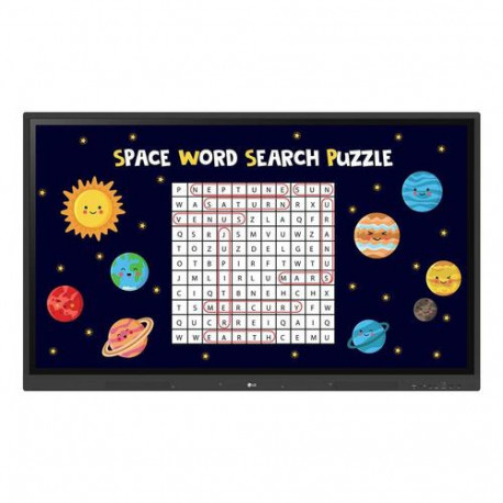 LG CreateBoard interactive whiteboard 165.1 cm (65") 3840 x 2160 pixels Touchscreen Black U