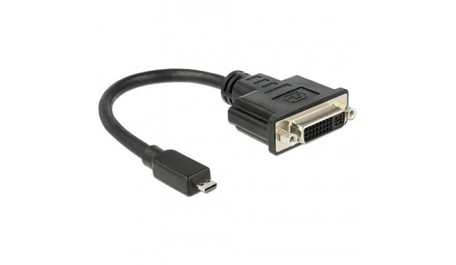 DeLOCK 65563 video cable adapter 0.2 m DVI-D Micro-HDMI Black