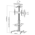 Equip 650602 37-70“ 90° Rotate Single Display LFD Trolley