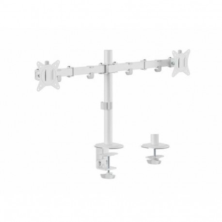 Equip 17"-32" Articulating Dual Monitor Desk Mount Bracket, White