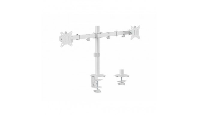 Equip 17"-32" Articulating Dual Monitor Desk Mount Bracket, White