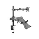 Equip 13&quot;-32&quot; Articulating Dual Arm Monitor Laptop Desk Mount Bracket